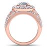 4 1/4 Carat Round Shape Halo Diamond Bridal Set In 14K Rose Gold Image-3