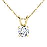 1/2 Carat Diamond Necklace In Yellow Gold   Image-1