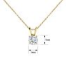 1/2 Carat Diamond Necklace In Yellow Gold   Image-4