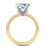 3 Carat Round Shape Lab Grown Diamond Ring In 14K Yellow Gold, Solitaire Image-3