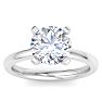 3 Carat Round Shape Lab Grown Diamond Ring In 14K White Gold, Solitaire Image-1