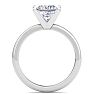 3 Carat Princess Cut Lab Grown Diamond Solitaire Engagement Ring In 14K White Gold Image-3