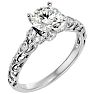 1 3/4 Carat Vintage Lab Grown Diamond Engagement Ring In 14 Karat White Gold Image-2