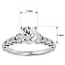 1 3/4 Carat Vintage Lab Grown Diamond Engagement Ring In 14 Karat White Gold Image-5