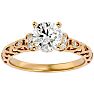 1 3/4 Carat Vintage Lab Grown Diamond Engagement Ring In 14 Karat Yellow Gold Image-1