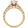 1 3/4 Carat Vintage Lab Grown Diamond Engagement Ring In 14 Karat Yellow Gold Image-3
