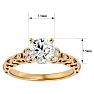 1 3/4 Carat Vintage Lab Grown Diamond Engagement Ring In 14 Karat Yellow Gold Image-5