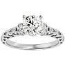 2 1/4 Carat Vintage Lab Grown Diamond Engagement Ring In 14 Karat White Gold Image-1