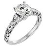 2 1/4 Carat Vintage Lab Grown Diamond Engagement Ring In 14 Karat White Gold Image-2