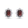Garnet Earrings: 2 1/2 Carat Garnet and Diamond Earrings Image-2