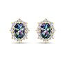 Mystic Topaz Earrings: 2 1/2 Carat Mystic Topaz and Diamond Earrings Image-2