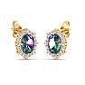 Mystic Topaz Earrings: 2 1/2 Carat Mystic Topaz and Diamond Earrings Image-4