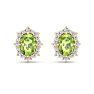 Peridot Earrings: 2 1/2 Carat Peridot and Diamond Earrings Image-2