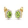 Peridot Earrings: 2 1/2 Carat Peridot and Diamond Earrings Image-4