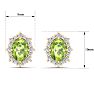 Peridot Earrings: 2 1/2 Carat Peridot and Diamond Earrings Image-5
