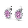 Pink Topaz Earrings: 2 1/2 Carat Pink Topaz and Diamond Earrings Image-3