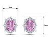 Pink Topaz Earrings: 2 1/2 Carat Pink Topaz and Diamond Earrings Image-5