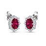 Ruby Earrings: 2 1/2 Carat Ruby and Diamond Earrings Image-4