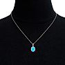 Blue Topaz Necklace: 1 3/4 Carat Blue Topaz and Diamond Necklace Image-6