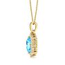 Blue Topaz Necklace: 1 3/4 Carat Blue Topaz and Diamond Necklace Image-3