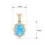Blue Topaz Necklace: 1 3/4 Carat Blue Topaz and Diamond Necklace Image-5