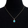 Blue Topaz Necklace: 1 3/4 Carat Blue Topaz and Diamond Necklace Image-6