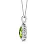 Peridot Necklace: 1 3/4 Carat Peridot and Diamond Necklace Image-3