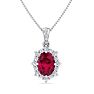 Ruby Necklace: 1 3/4 Carat Ruby and Diamond Necklace Image-1