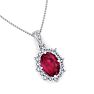 Ruby Necklace: 1 3/4 Carat Ruby and Diamond Necklace Image-4