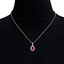 Ruby Necklace: 1 3/4 Carat Ruby and Diamond Necklace Image-6