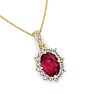 Ruby Necklace: 1 3/4 Carat Ruby and Diamond Necklace Image-4