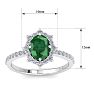 Emerald Ring: 1 1/2 Carat Emerald and Diamond Ring Image-5