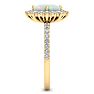 1-1/2 Carat Oval Shape Opal Ring and Diamond Halo In 14K Yellow Gold Image-4