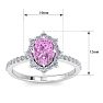 Pink Topaz Ring: 2 Carat Pink Topaz and Diamond Ring Image-5