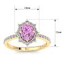 Pink Topaz Ring: 2 Carat Pink Topaz and Diamond Ring Image-5