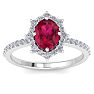 Ruby Ring: 2 Carat Ruby and Diamond Ring Image-1
