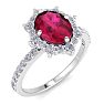 Ruby Ring: 2 Carat Ruby and Diamond Ring Image-2