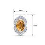 Citrine Earrings: 2 Carat Citrine and Diamond Earrings Image-5