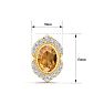 Citrine Earrings: 2 Carat Citrine and Diamond Earrings Image-5