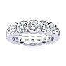 1 3/4 Carat Round Diamond Bezel Set Eternity Ring In Platinum, Ring Size 4 Image-1