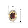 Garnet Earrings: 2 1/2 Carat Garnet and Diamond Earrings Image-5