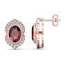Garnet Earrings: 2 1/2 Carat Garnet and Diamond Earrings Image-1