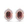 Garnet Earrings: 2 1/2 Carat Garnet and Diamond Earrings Image-2