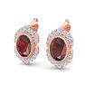 Garnet Earrings: 2 1/2 Carat Garnet and Diamond Earrings Image-3