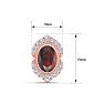 Garnet Earrings: 2 1/2 Carat Garnet and Diamond Earrings Image-5