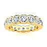 1 3/4 Carat Round Diamond Bezel Set Eternity Ring In 14 Karat Yellow Gold, Ring Size 4.5 Image-1