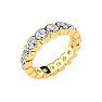 1 3/4 Carat Round Diamond Bezel Set Eternity Ring In 14 Karat Yellow Gold, Ring Size 4.5 Image-2