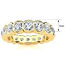 1 3/4 Carat Round Diamond Bezel Set Eternity Ring In 14 Karat Yellow Gold, Ring Size 4.5 Image-4