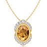 Citrine Necklace: 1 1/5 Carat Citrine and Diamond Necklace Image-1