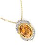 Citrine Necklace: 1 1/5 Carat Citrine and Diamond Necklace Image-4